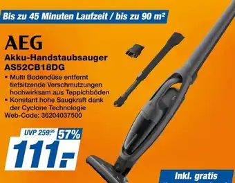 Expert AEG Akku-Handstaubsauger AS52CB18DG Angebot