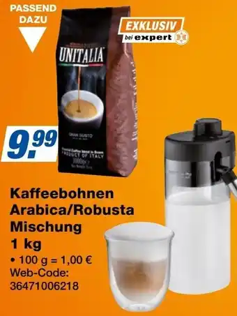 Expert Kaffeebohnen Arabica/Robusta Mischung Angebot