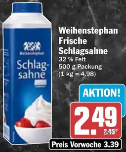 AEZ Weihenstephan Frische Schlagsahne Angebot