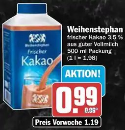 AEZ Weihenstephan frischer Kakao Angebot