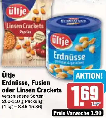 AEZ Ültje Erdnüsse, Fusion oder Linsen Crackets Angebot