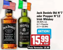 AEZ Jack Daniels Old N°7 oder Propper N°12 Irish Whiskey Angebot
