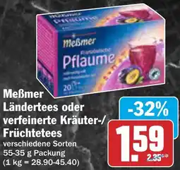 AEZ Meßmer Ländertees oder verfeinerte Kräuter-/ Früchtetees Angebot