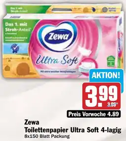 AEZ Zewa Toilettenpapier Ultra Soft 4-lagig Angebot