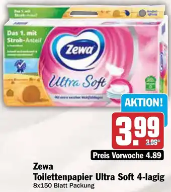 AEZ Zewa Toilettenpapier Ultra Soft 4-lagig Angebot