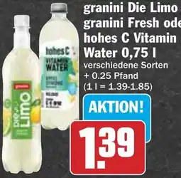 AEZ granini Die Limo, granini Fresh oder hohes C Vitamin Water Angebot
