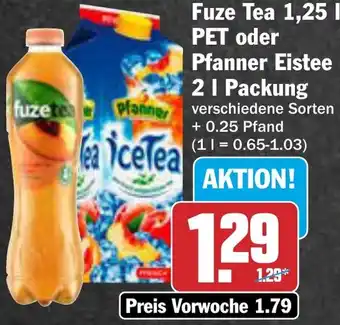 AEZ Fuze Tea oder Pfanner Eistee Angebot