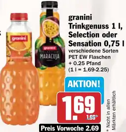 AEZ granini Trinkgenuss, Selection oder Sensation Angebot