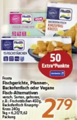 inkoop Frosta Fischgerichte, Pfannen-, Backofenfisch oder Vegane Fisch-Alternativen Angebot