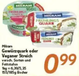 inkoop Milram Gewürzquark oder Veganer Streich Angebot