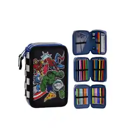 Netto Marken-Discount Avengers Federmappe gefüllt – Schuletui & Stiftebox mit Zubehör Angebot