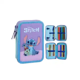 Netto Marken-Discount Disney Stitch Federmappe gefüllt – Schuletui & Stiftebox mit Angebot