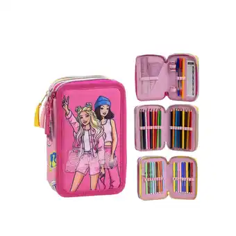 Netto Marken-Discount Barbie Federmappe gefüllt – Schuletui & Stiftebox mit Zubehör Angebot
