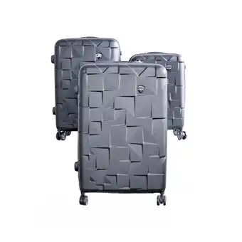 Netto Marken-Discount 3 Tlg. Koffer-Set - ABS Hartschale mit 4 Rädern 360° drehbar Anthrazit Angebot