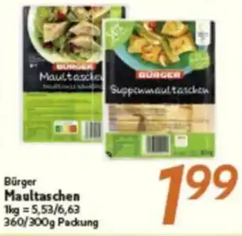 inkoop Bürger Maultaschen Angebot