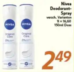 inkoop Nivea Deodorant Spray Angebot