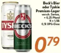 inkoop Beck's Bier oder Tyskie Premium-Lager Angebot