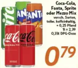 inkoop Coca-Cola, Fanta, Sprite oder Mezzo Mix Angebot