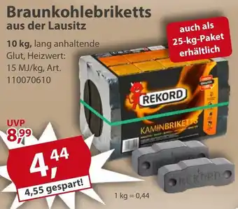 Sonderpreis Baumarkt Braunkohlebriketts aus der Lausitz Angebot