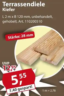 Sonderpreis Baumarkt Terrassendiele Kiefer Angebot