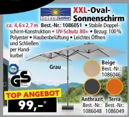 Norma XXL-Oval-Sonnenschirm Angebot