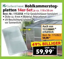 Norma Hohlkammerstegplatten 14er-Set je ca. 118 x 58 cm Angebot