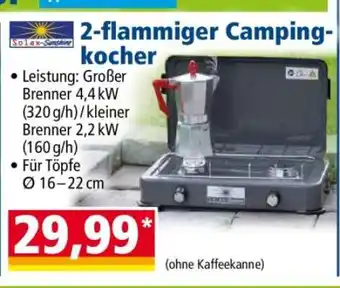Norma 2-flammiger Campingkocher Angebot