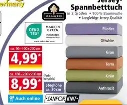Norma Jersey Spannbetttuch Angebot