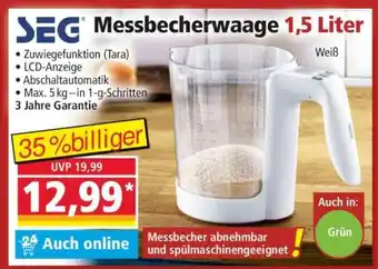 Norma SEG Messbecherwaage 1,5 Liter Angebot