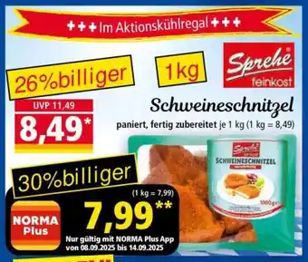 Norma Schweineschnitzel Angebot