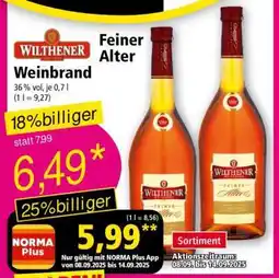 Norma Wilthener Feiner Alter Weinbrand Angebot