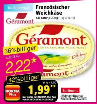 Norma Französischer Weichkäse Angebot