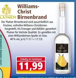 Norma Williams-Christ Birnenbrand Angebot