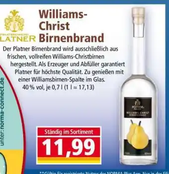 Norma Williams-Christ Birnenbrand Angebot
