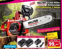 Norma WALTER Li-Ion Akku-Kettensäge 20V inklusive 2 Akkus Angebot
