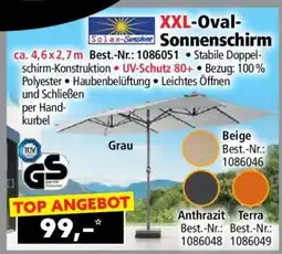 Norma XXL-Oval-Sonnenschirm Angebot