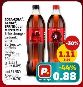 PENNY COCA-COLA², FANTA², SPRITE oder MEZZO MIX Angebot