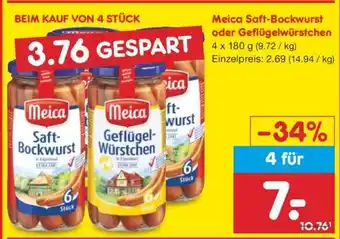 Netto Marken-Discount Meica Saft-Bockwurst oder Geflügelwürstchen Angebot