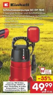 Netto Marken-Discount Schmutzwasserpumpe GC-DP 7835 Angebot