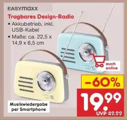 Netto Marken-Discount EASYMAXX Tragbares Design-Radio Angebot