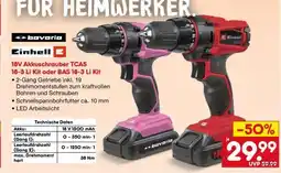 Netto Marken-Discount 18V Akkuschrauber TCAS 18-3 Li Kit oder BAS 18-3 Li Kit Angebot