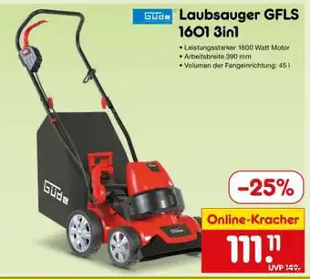 Netto Marken-Discount Laubsauger GFLS 1601 3in1 Angebot