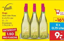 Netto Marken-Discount Vinett Hugo Weiß oder Rose Angebot