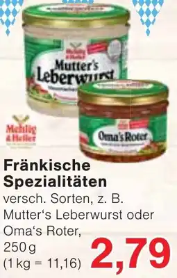 Jawoll Fränkische Spezialitäten Angebot