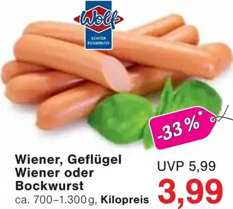 Jawoll Wolf Wiener, Geflügel Wiener oder Bockwurst Angebot