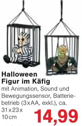 Jawoll Halloween Figur im Käfig Angebot