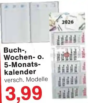 Jawoll Buch-, Wochen- o. 5-Monatskalender Angebot