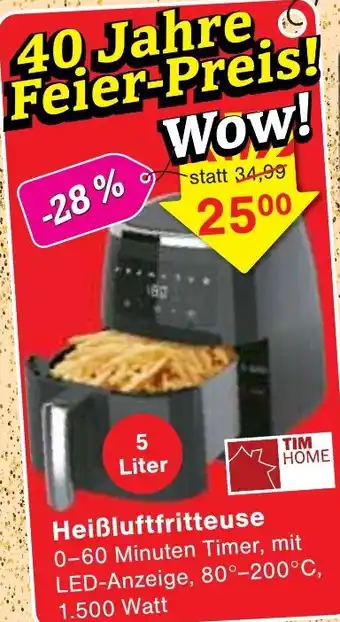 Jawoll TIM HOME Heißluftfritteuse Angebot