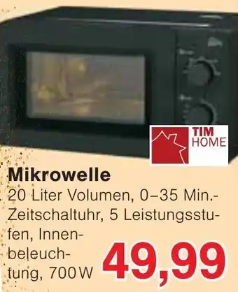 Jawoll TIM HOME Mikrowelle Angebot