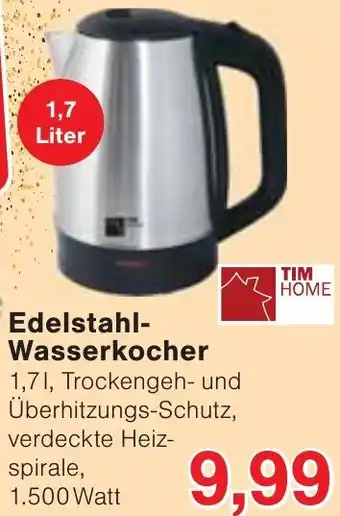 Jawoll TIM HOME Edelstahl Wasserkocher Angebot